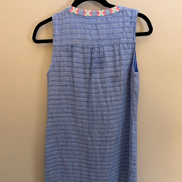 Vineyard Vines Linen Embroidered Sleeveless Dress - Picture 4 of 6